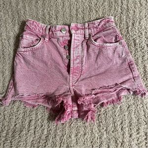 Zara Hot Pink Jean Shorts Size 0